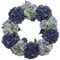 Mixed Blue Hydrangea Wreath: 24" Wide with Grapevine Ring - Perfect for Front Door & Home Décor - Floral Home by Artificial Flowers